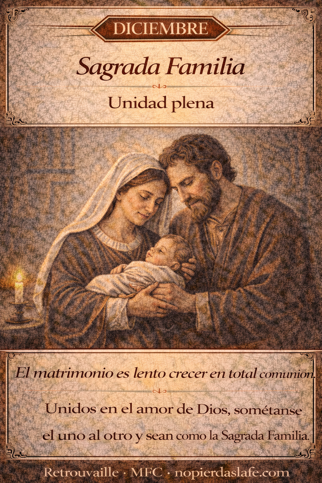 Diciembre - Matrimonio santo